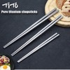 TiTo Solid Titanium Chopsticks for Camping Picnic and Hiking Reusable
