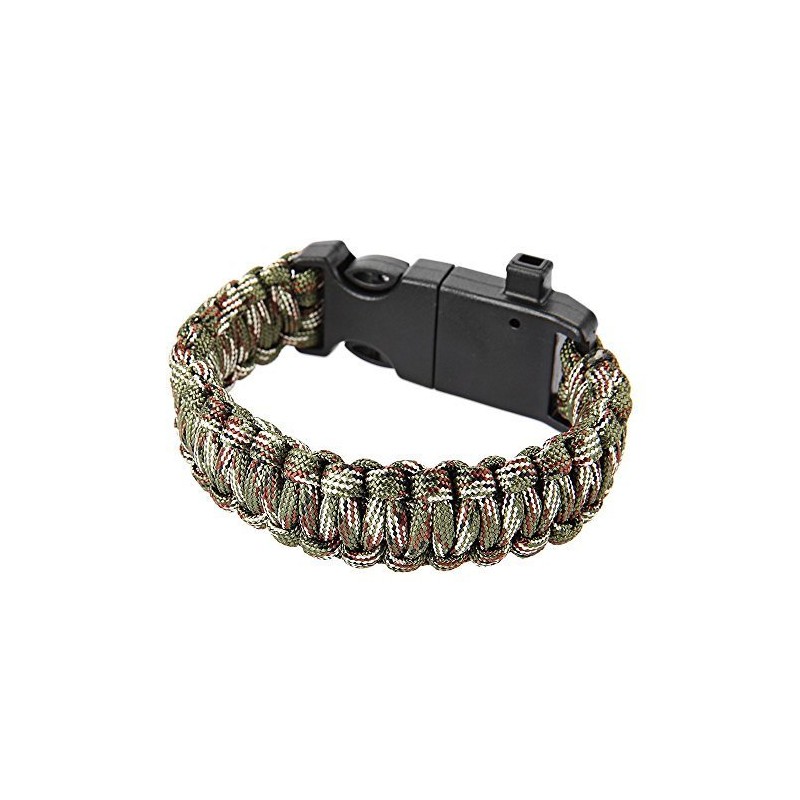 TX Pulsera de Supervivencia 5 en 1 de Paracord con
