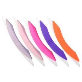 BIUDECO Arch Nail Files Set 5pcs Curved Nail Buffering Files Double-sided Sandpaper Manicure Set