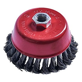 Amtech F3362 100mm (4") Twist Knot Wire Cup Brush