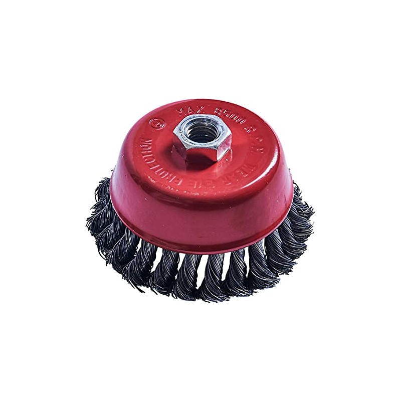 Amtech F3362 100mm (4") Twist Knot Wire Cup Brush