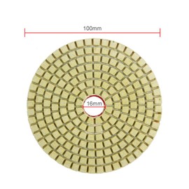 BE-TOOL Diamond Polishing Pads, 10 Pieces Wet/Dry Diamond Polishing Pads Stone Polishing Accessories Grinding Wheel + 1 Piece Backing Pad for Granite, Marble, Stone, Ceramic, Tiles, Concrete