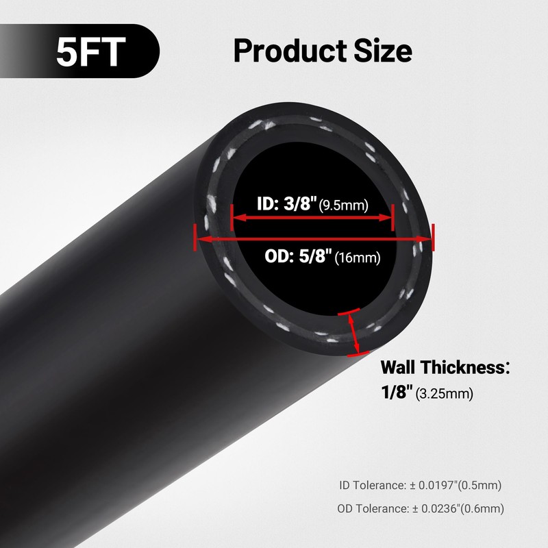 EVIL ENERGY 3/8" Heater Hose Coolant Radiator Straight 100PSI SAE