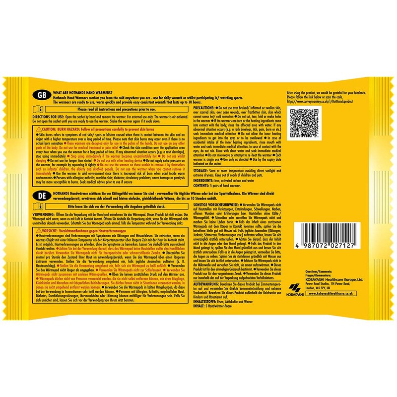 HOTHANDS Hand Warmers Value Pack - Pack of 2 (5