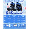 WELLWON Inline Skates for Boys Ages 3-6 - Blue Adjustable