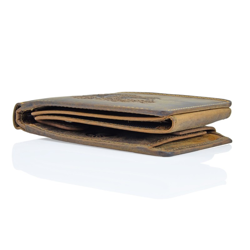 GREEN DEED Genuine Leather Men's Wallet - Large Leather Wallet