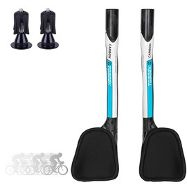 BNVB Bicycle TT Rest Bar - 12K Glossy Full High Carbon Fiber Aero Bars for Road MTB Bike (31.8mm Clamps) - Blue