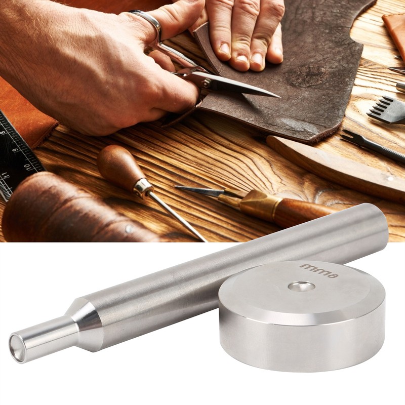 Rivet Punch DoubleSided 6mm Fixing Setting Tool for DIY Leather