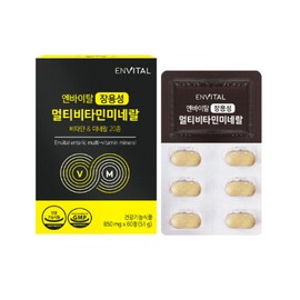 Trueen Envital enteric-coated multi-vitamin mineral supplement 60 tablets / 엔바이탈 장용성 멀티 비타민 미네랄 영양제 60정
