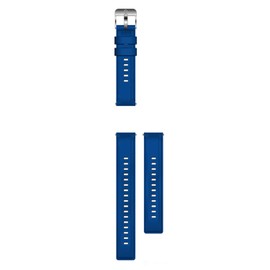 Speidel Sporty Silicone Scrub Watch ™ replacement watchband available in Navy with Silver Buckle 20mm