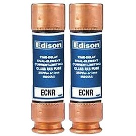 (2 Pack) ECNR15 - Edison Time Delay Fuse - 15 Amp 250V - RK5 Dual Element