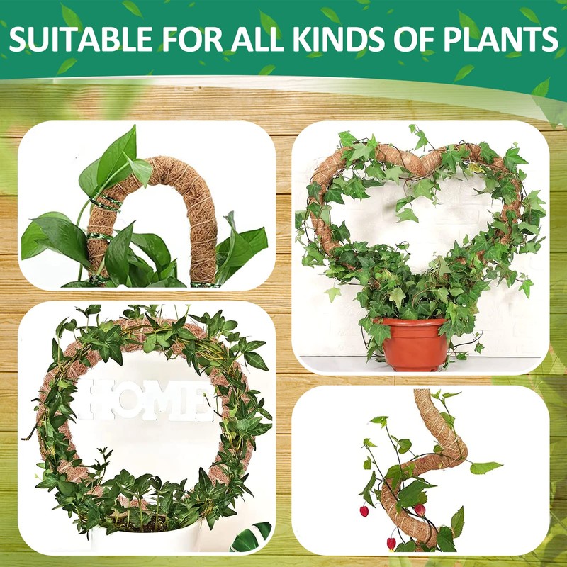 VIPNAJI Monstera Trellis, 4 Pack 70 cm Plant Stake Coir,