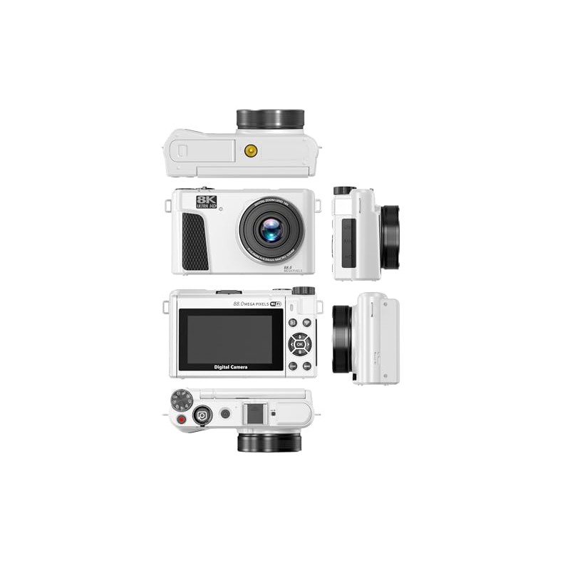 Zunate Cámara Digital de 8k para Fotografía, Cámara de Vlogging