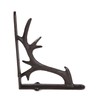 BRASSTAR Cast Iron Deer Antler Design Wall Shelf Bracket Thick