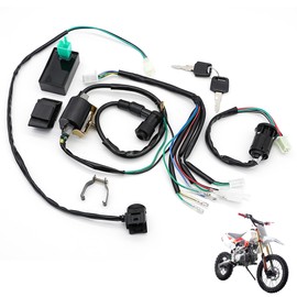 LEVANLIGHT 5 Wiring Loom Kill Switch Coil CDI Spark Plug Rebuild Kit Fit for 110CC 125CC 140cc Pit Bike