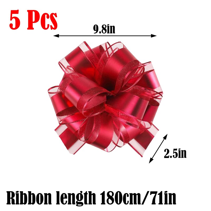 JYJLLM 5 pieces Big Car Bow,Giant Bow for Car(70 inch/180