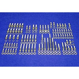 ALLOYBOLTZ- COMPATIBLE WITH FORD SMALL BLOCK SBF 260 289 302 STAINLESS STEEL ENGINE ALLEN BOLT KIT FITS DRIVERS SIDE PUMP INLET TYPE ONLY