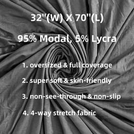 Lina & Lily Non-see-through Premium Jersey Modal Hijab Head Scarf Shawl Wrap for Muslim Women (Dark Grey)