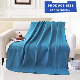 CZFZTXL Fleece Blanket Bulk Pack of 6 Cozy Fleece Throw Blankets 50x60 Warm Soft Lightweight Breathable Pet-Friendly for Decorative Bed Sofa Wedding Gifts Camping (Blue Grey)