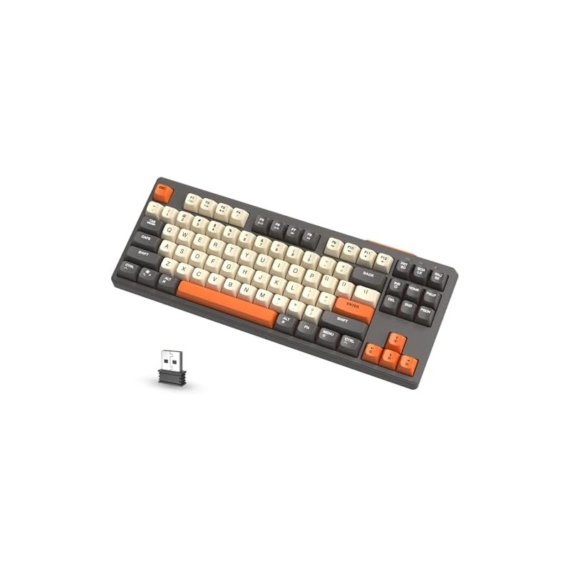 ATTACK SHARK M87 80 Teclado Inalámbrico para Juegos,87 Teclas Rainbow