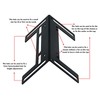 Computer Cooling Fan Holder, Thickened Stainless Steel Bracket, Baking Paint,