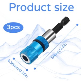 3 pieces drywall bit, drywall screwdriver, plaster screws, rigypsum bit, magnetic quick change bit holder, 1/4 inch hex shank drywall attachment for cordless screwdrivers and hand drills