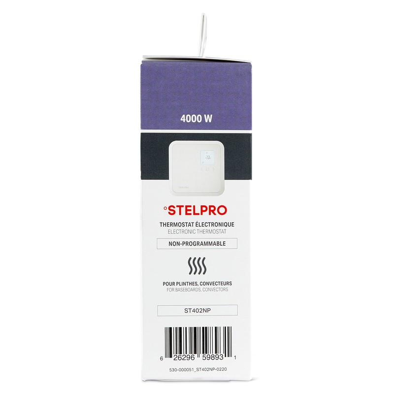 Stelpro Non-Programmable Electronic Thermostat for Baseboards and Convectors, Accurate Temperature