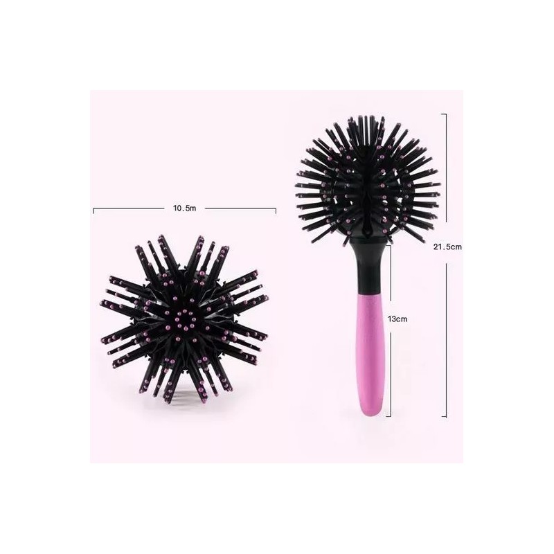 GENIAL DF Cepillo 3d Esféra 360 Modelador Para Cabello Rizos