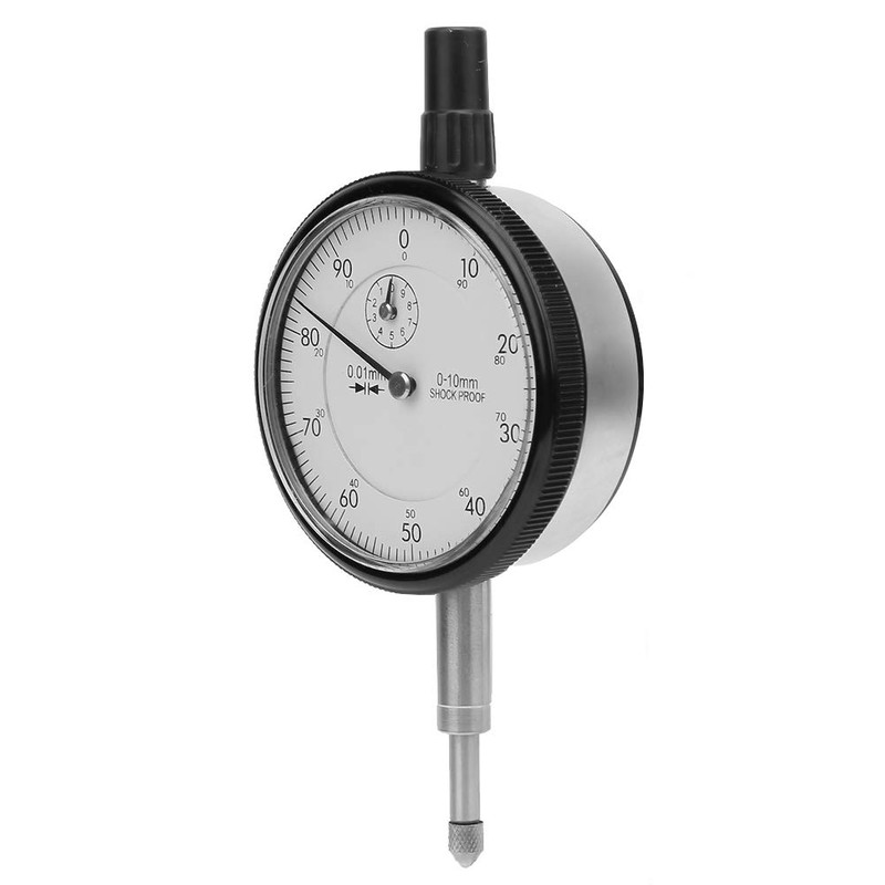 Jectse Dial Indicator, 0.01 mm Accuracy, 0-10 mm Range, Aluminium