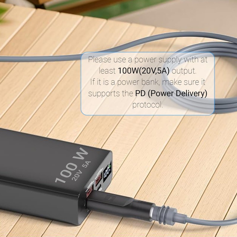 Ozkak USB C Male to DC Female Adapter for Starlink