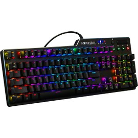 Hawksbill Scorpion V1 Wired Mechanical Gaming Keyboard – Tactile & Clicky – Brilliant RGB Lighting Compact Form Factor Customizable Keys & Multimedia Function 104 Keys