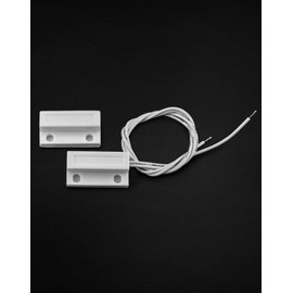 QWORK® 3Pcs MC-38 Wired Security Window Gate Contact Sensor Alarm -Normally Open - Surface Mount Magnetic Reed Switch Magnetic Door Sensor