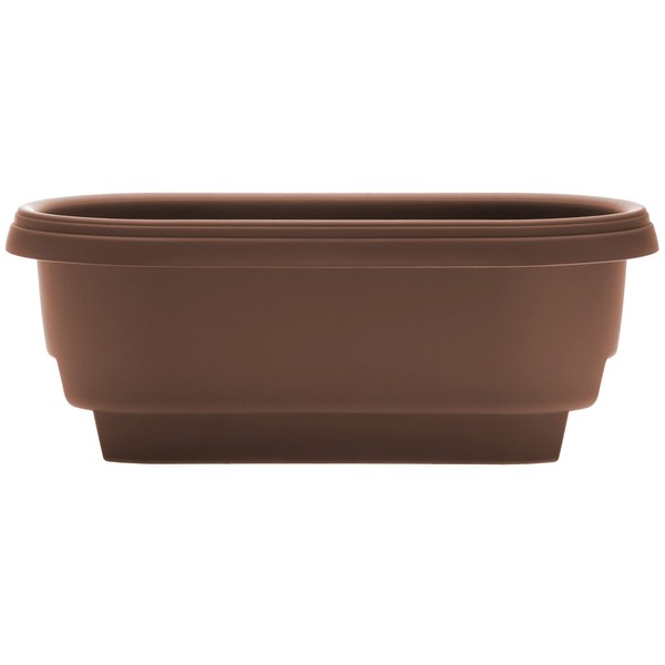 Bloem Modica Deck Rail Round Planter: 24" - Chocolate -