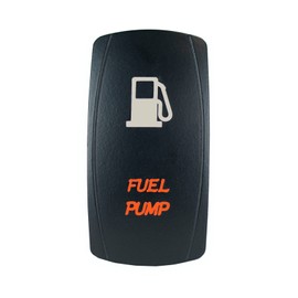 Laser Backlit Orange Rocker Switch Fuel Pump 20A 12V On/Off LED Light STV Motorsports