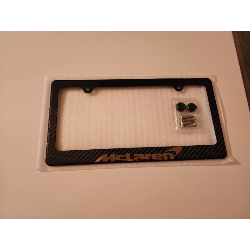 Supra (Gold) McLaren 100% Carbon Fiber License Plate Frame Holder