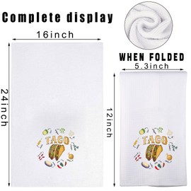 MYSOMY Taco Kitchen Towel Taco Lover Gifts Taco Recipes Towel Taco Chef Gifts Taco Tuesday Kitchen Towels Taco Dish Towel Taco Hand Towel Taco Housewarming Gift (taco UK)