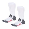 Wrangler Men's Steel Toe Boot Crew Socks 2 Pair, White,