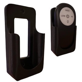Wall Mount Remote Holder for Home Decorators Merwry Fan, Black, with Wall Plate Screws (Rocker Switch Mount)