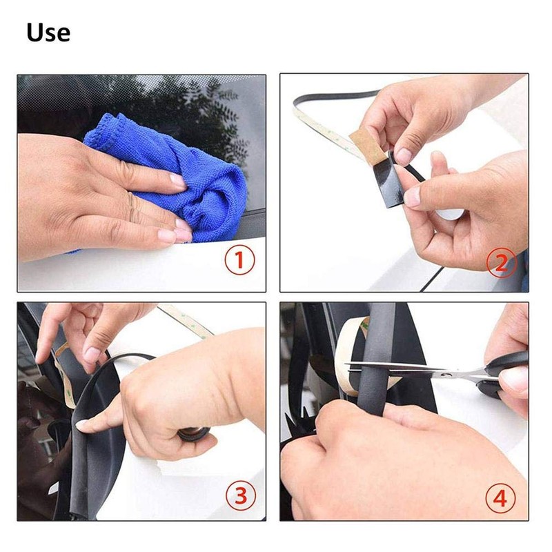 16ft/5M Windshield Seal Weather Stripping Rubber Sealing Strip Trim Cover