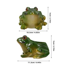 HemotonCeramic Frog Planter, 4.1" Cute Frog Succulent Pots, Vintage Flowerpot Succulent Pots Cactus Pot for Office Home Desktop Decor - Plants Not Included