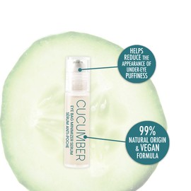 L'Action Paris Eye Bag Minimiser Serum, Natural Eye Serum with Cucumber Extract for Under-Eye Puffiness, Brightening Eye Serum Helps Improve Skin Elasticity and Hydration 10ml