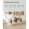 SONGMICS Clothes Drying Rack, Foldable 2-Level Laundry Drying Rack, Free-Standing