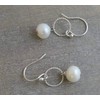 Cultured Freshwater Pearl Drop Earrings Sterling Silver