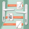 Bwintech UPVC Door Handle, White, 92mm Backset, 210mm Screw Spacing,