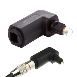 CablesOnline 2-Pack Right Angle (90 Degree) Toslink Digital Optical Audio Adapter (AD-T03-2)