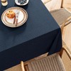 MIULEE Navy Linen Cotton Table Cloth Rectangle Tablecloth Waterproof Spillproof