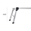LEADALLWAY Work Platform Aluminum 30"x12"x20" Step Ladder Heavy Duty Foldable