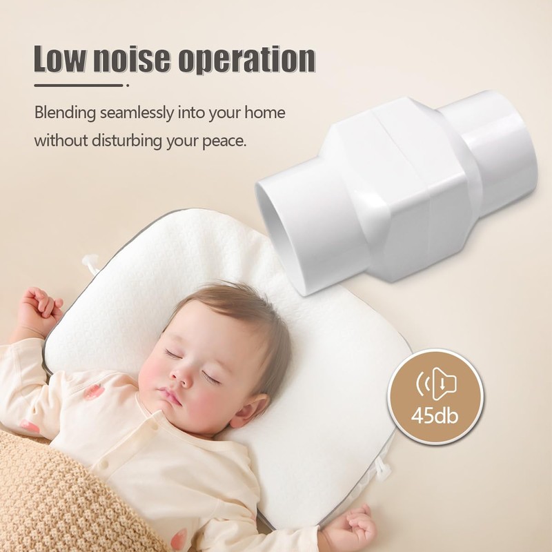 2 inch/50mm Inline Booster Duct Fan 6W with Variable Speed