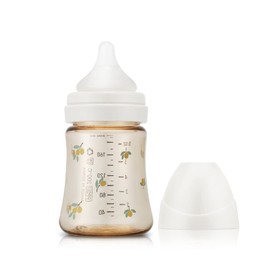 Grosmimi PPSU Baby Bottle, BPA Free (6oz Olive_White)