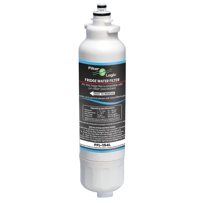 FilterLogic FFL-154L Fridge Water Filter Compatible with LG LT800P,ADQ73613401
